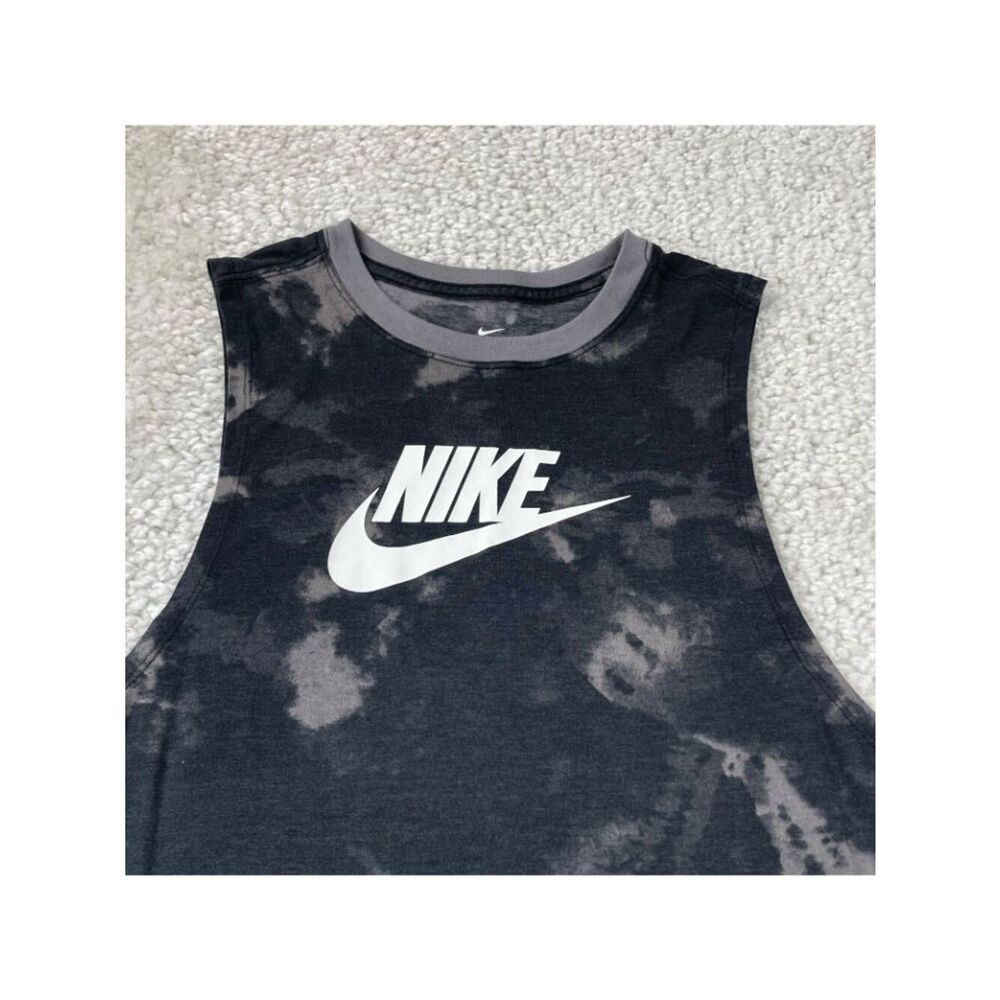 Nike Futura Graphic Tank Black Gray Tie Dye Womens Medium - Picture 6 of 7